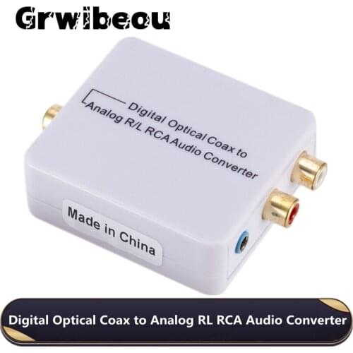 Digital to Analog Audio Converter 3.5MM Jack RCA to Optical Digital Stereo Audio SPDIF Toslink Coaxial Signal Amplifier Decoder