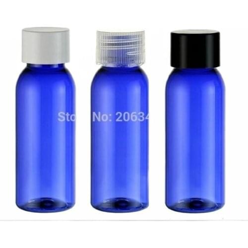 30ml blue round shoulder plastic PET bottle ,toilet water bottle,lotion bottle with screw lid