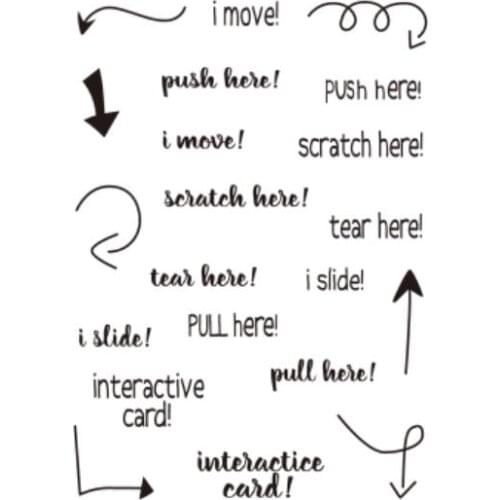 Interactive Card Instructions Transparent Clear Silicone Stamp/Seal for DIY scrapbooking/photo album Decorative clear stampA1310