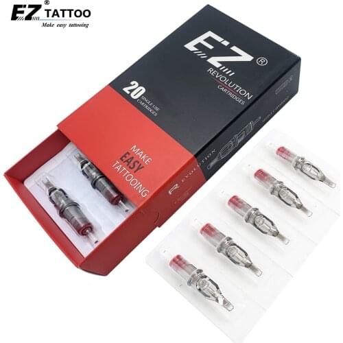 EZ Revolution Tattoo Needles Cartridge Curved /Round Magnum M-taper 3.5mm#12 0.35mm for cartridge machines and grips 20pcs/lot