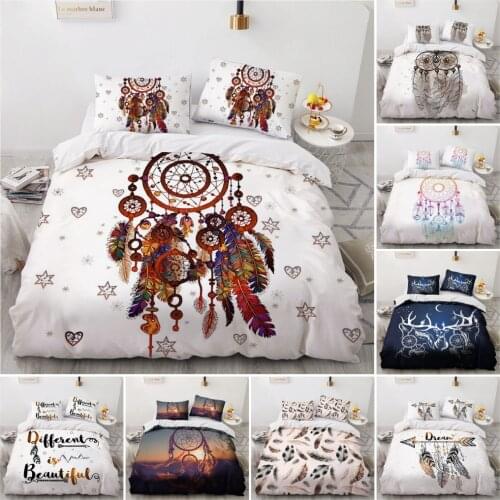 Letter Dreamcatcher 3d Bedding Set Fantasy Feathetr Mandala Luxury Duvet Cover Sets Comforter Bed Linen Queen King Single Size