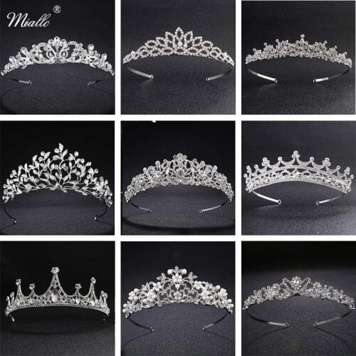 Miallo European Classic Princess Tiaras and Crowns Austrian Crystal Headpieces Wedding Hair Jewelry for Bride Hairstyle