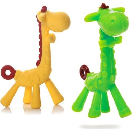 Soft Silicone Baby Teether Toy Teething Chew Rings Newborns Infant Toddler Appease Toy Safety Material BPA-Free Natural Organic