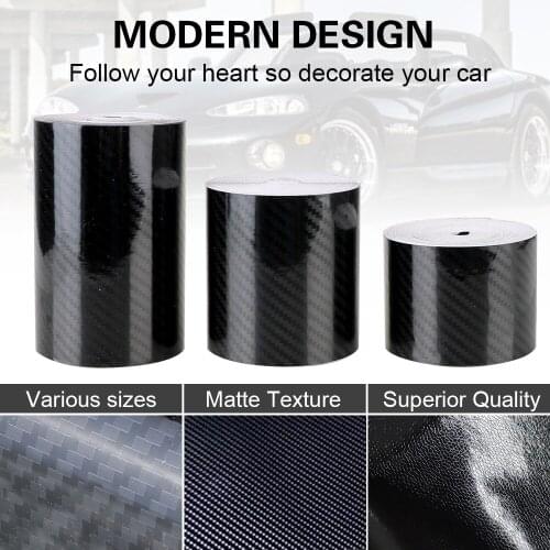 DIY Paste Protector Strip Anti Scratch Tape Waterproof Auto Door Sill Side Mirror Car Sticker Wrap Film Nano Carbon Fiber