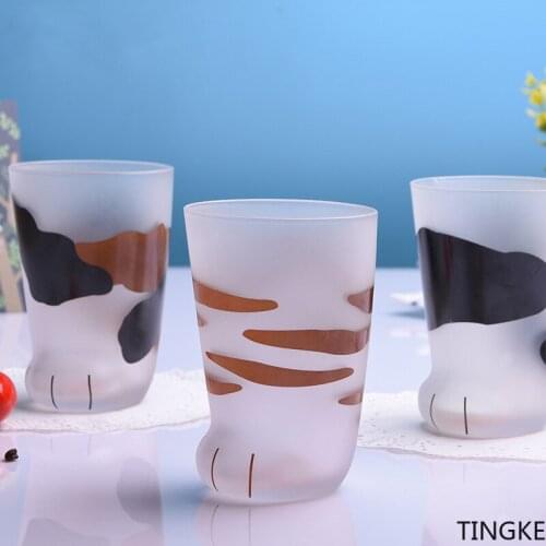 New creative Animal cat paw water cup household glass coffee cup milk cup gift