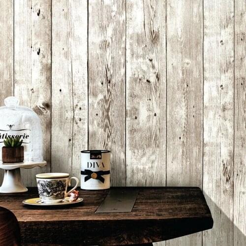 3D Peel and Stick Wallpaper Roll Modern Retro Faux Wood Stripe Wall Papers Home Decor Living Room Bedroom Self Adhesive Murals