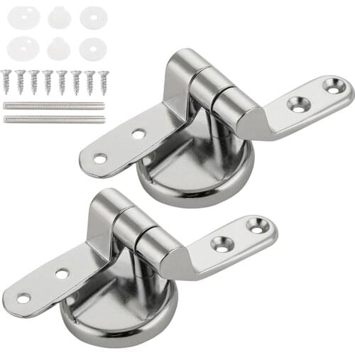 Stainless Steel Toilet Seat Hinge Universal Adjustable Replacement Flush Toilet Cover Mounting Connector Bathroom Accessories