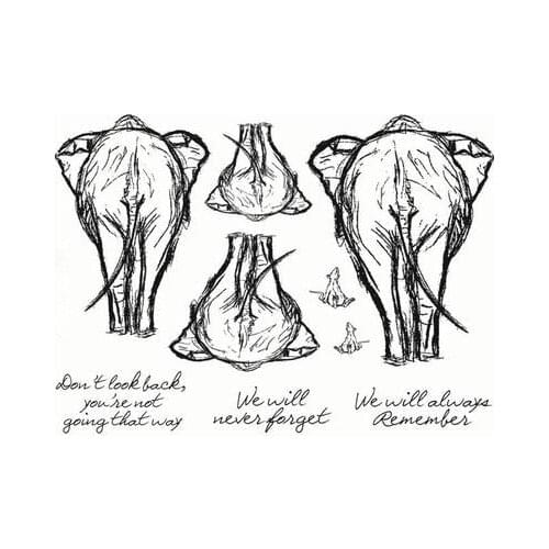 CLEAR STAMP the elephant DIY Scrapbook Card album paper craft silicon rubber roller transparent stamps 88