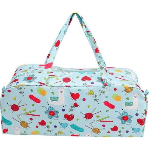 Yarn Knitting Bag For DIY Needle Arts Craft Holder Tote Organizer Storage Crochet Bag Empty Square Storage Bag 42.7x17.8x15cm