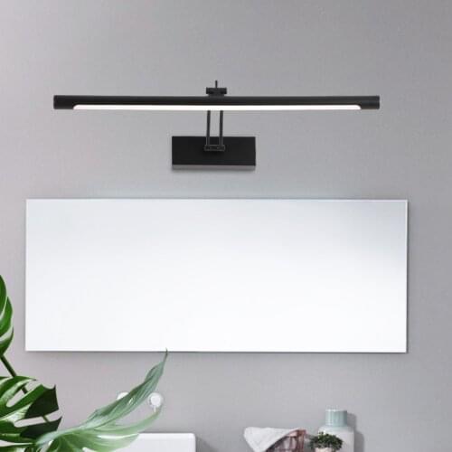 LED Waterproof Mirror Light Angle Adjustable Wall Lamp Golden Bronze Silver Home Hotel Stainless Steel Bathroom Lighting Fixture