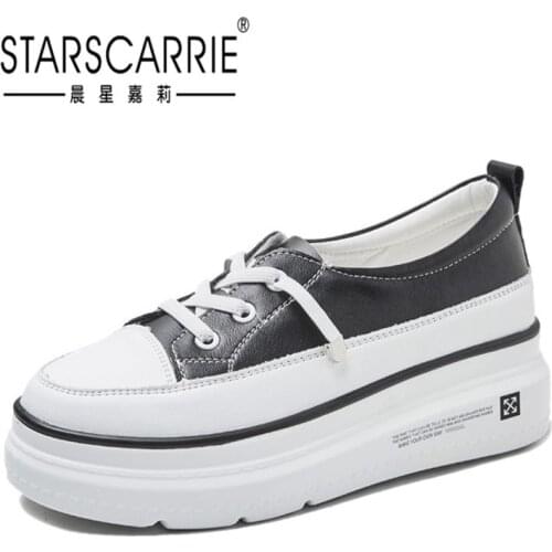 Thick sole leather small white shoes for women 2021 new spring Korean versatile muffin casual shoes for women