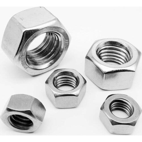 UNC 2#-56 3#-48 4#-40 5#-40 6#-32 8#-32 10#-24 12#-24 UNF 0#-80 10#-32 304 Stainless Steel US Coarse Fine Thread Hex Hexagon Nut
