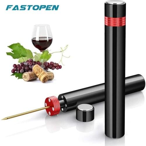 Air Pump Wine Bottle Opener Safe Portable Stainless Steel Pin Cork Remover Air Pressure Corkscrew Kitchen Tools Bar Accessories