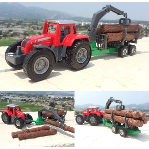 High simulation engineering vehicles,1:43 scale alloy Agricultural tractors Metal wood transport vehicles,free shipping