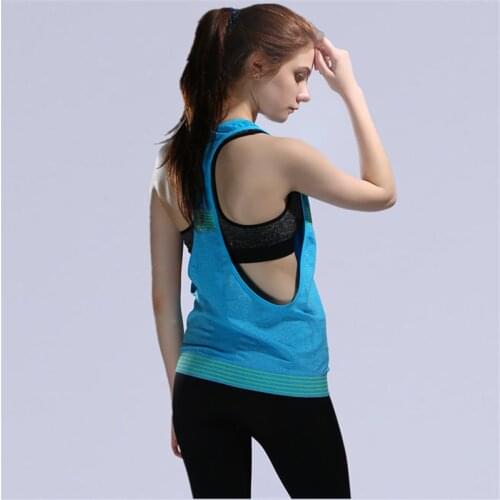 Sexy Lady Sportwear Women Gym Tank Tops Dry Quick Loose Blusa Fitness Summer Sport Sleeveless Vest Solid Color Running Training