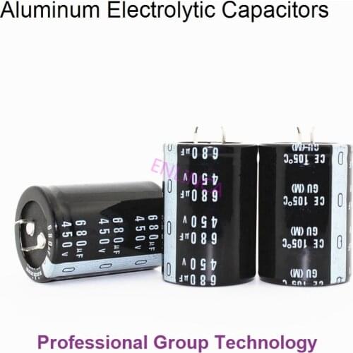 1pcs/lot 450v 680UF aluminum electrolytic capacitor size 35X45MM 35X50MM 680UF 450V 20