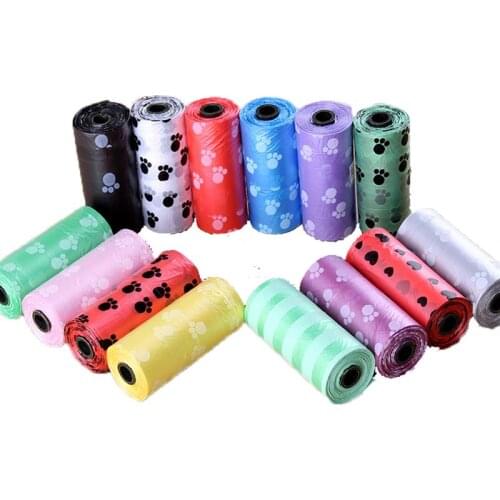 10 Rolls Pet Dog Poop Bag Zero Waste Dog Pooper Bags Paw Doggy Litter Poop Bag Dispenser Pets Products for Dogs