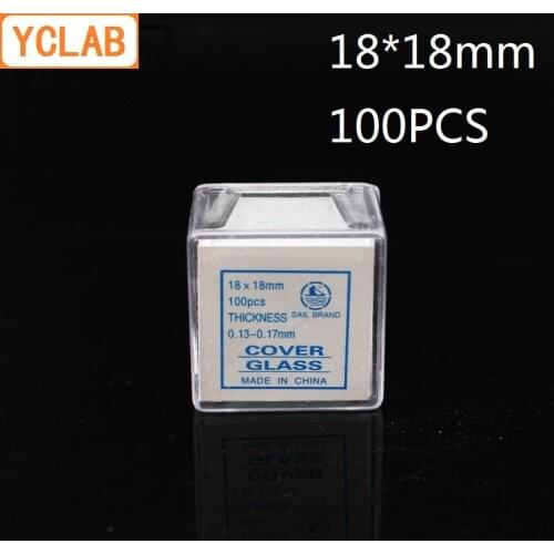 YCLAB 100PCS 18*18mm Cover Glass Medical Laboratory Equipment