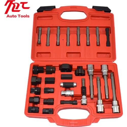 30pcs Alternator Freewheel Pulley Puller Alternators Tool Set Special Socket Set