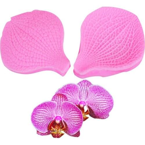 3D Phalaenopsis flower petal cake molds Fondant decoration mould chocolate Candy Clay Moulds silicone for kitchen baking tool