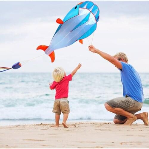 Outdoor Fun Sports 2.1m 3D Dolphin Software Power Kite Good Flying