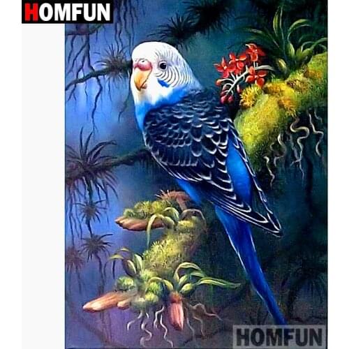HOMFUN 5D DIY Diamond Painting Full Square/Round Drill "Animal parrot" 3D Embroidery Cross Stitch gift Home Decor A01968