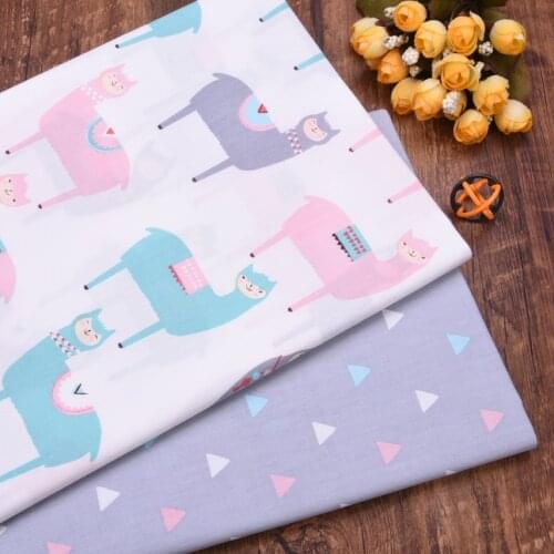 Alpaca Tri angle 100% Twill Cotton fabric Cloth DIY handmade sewing patchwork quilting home sheets pillow decor material tissus