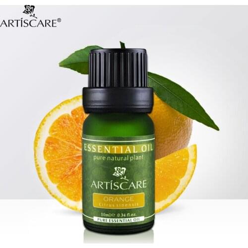 ARTISCARE Sweet Orange Pure Essential Oil 10ml Moisturize Skin Brightening Help Gastrointestinal Soften Skin Food Facial Beauty