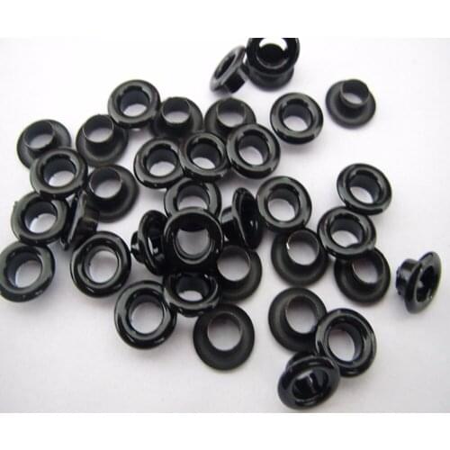 Free shipping5mm brass corn nickel-free paint black color garment eyelet black shine color clavus for apparel 100set