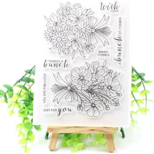 Many Thanks Transparent Clear Silicone Stamps for DIY Scrapbooking/Card Making/Kids Crafts Fun Decoration Supplies