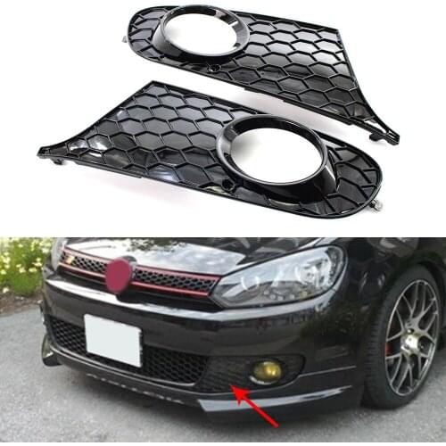For 2009-2013 VW MK6 Golf/Jetta Wagon Honeycomb Hex Mesh Fog Light Grill Grille