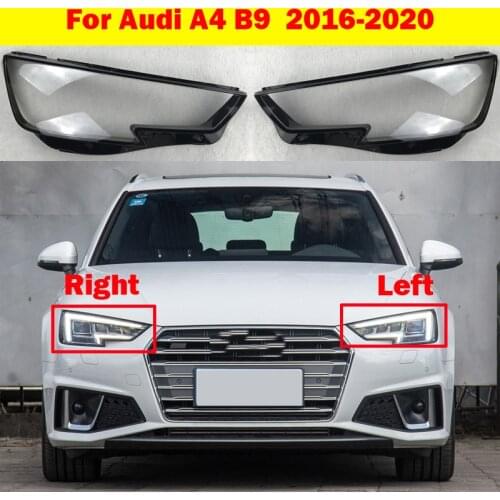 For Audi A4 B9 Car Front headlights transparent headlights glass lamp shade shell lamp cover 2016-2020