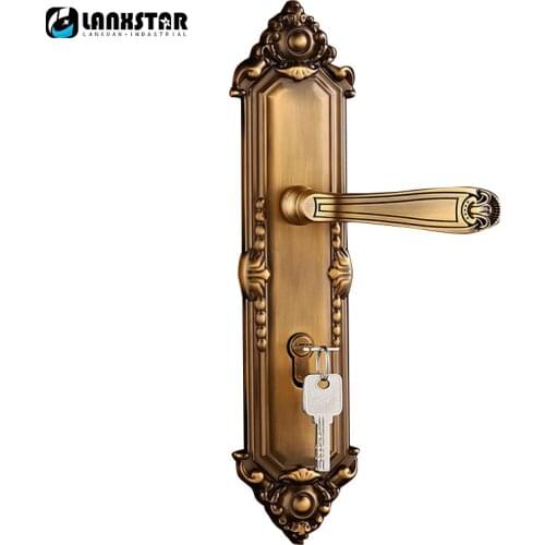 Customized Wholesale Hard Strength Zinc Alloy Handle Lock Indoor Mute Door-lock Copper Lockset Adequate Supply Wood Door Locks