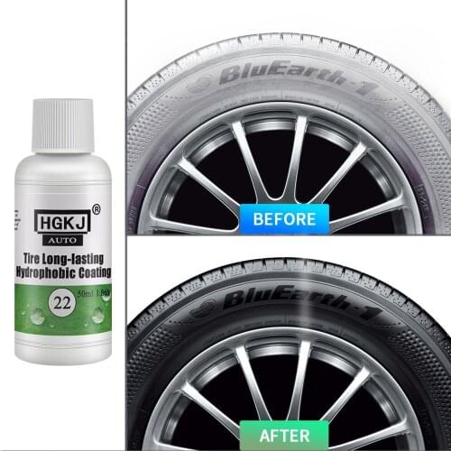 HGKJ Tire Coating Wash Cleaning Tools Tyre Inflators Car Accessories Tire Long-lasting Care Hydrophobic Coating Nano Coating