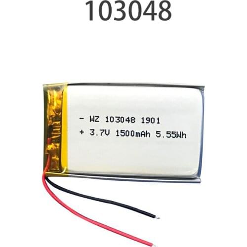 103048 battery 1500mAh blackhead instrument brush face beauty equipment massage shoes 3.7V polymer lithium battery