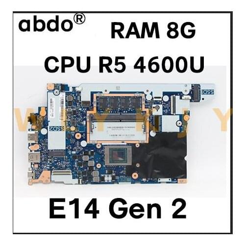 For Lenovo ThinkPad E14 Gen 2 computer notebook motherboard GE420/GE520 NM-C771 with CPU R5 4600 RAM 8G 100% test work