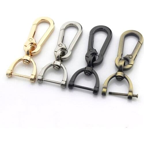 1pcs Metal Hook Buckle with Removable Open Screw D Ring Clasp for DIY Leather Craft Bag Strap Belt Handle Shoulder Accessories