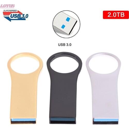 2TB Metal USB 3.0 Flash Drive Memory Stick Pen U Disk Metal Key Thumb PC Laptop