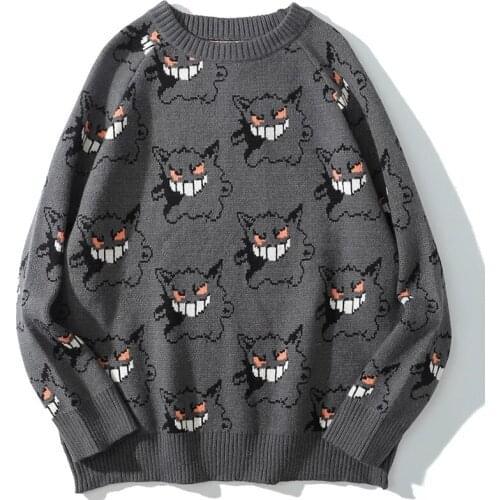 2021 Mens Sweater Hip Hop Streetwear Pullover Knitted Sweater Casual Fall Mens Sweater Couple Mens Sweater