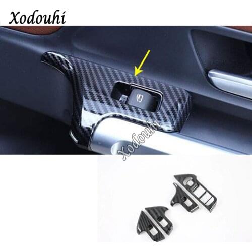 For Mercedes Benz GLA 2020 2021 Car Sticker Cover Door Window Glass Panel Armrest Lift Switch Button Trim Frame Parts 4pcs