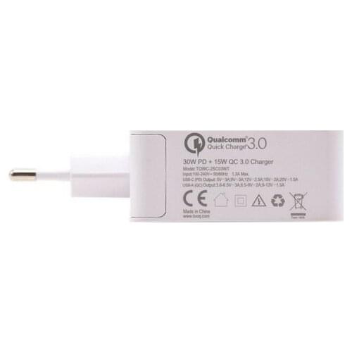 USB Wall Charger TooQ TQWC-2SC03WT