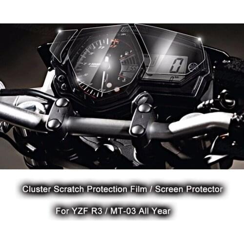 Brand New For Yamaha R3 YZF R3 MT-03 MT03 2015 2016 2017 Cluster Scratch Protection Film Screen Protector for Yamaha YZF-R3 MT03