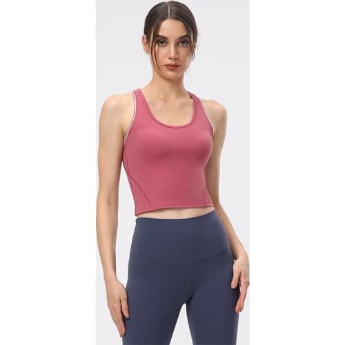 New Arrivals In 2021 Wholesale Women Sports Bra Beauty Back Crop Top Tights Yoga Vest Gym Clothing Run With Removable Chest Pad