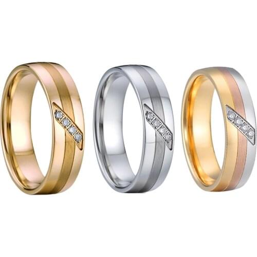 Wholesale LOVE alliances Couple Wedding Rings for women ladies girls promise proposal anniversary marriage ring