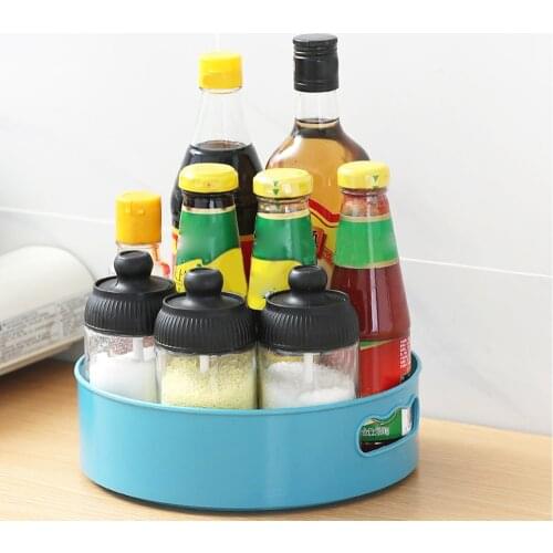 Lazy Susan Organizer Storage Box Plastic Turntable Storage Tray 360° Rotating Pantry Cabinet Spice Rack for Countertop