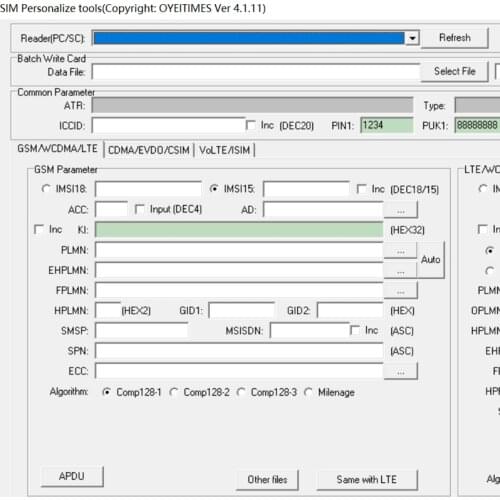 OYEITIMES Highest Powerfull 4.1.11 Blank SIM Card Software 5G SIM Card Software SIM Card COM128/XOR/Milenage 2G/3G/4G/5G