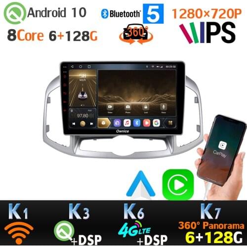 360 Panoramic camera GPS Radio 4G WiFi Android 10.0 8Core 4G+64G DSP SPDIF CarPlay Car Player for Chevrolet Captiva 2011-2017