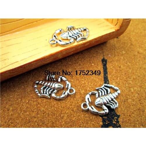 20pcs--Scorpion Charms ,Antique Tibetan Silver Tone Scorpion Pendants/Charms,Jewelry Making, 16x25mm