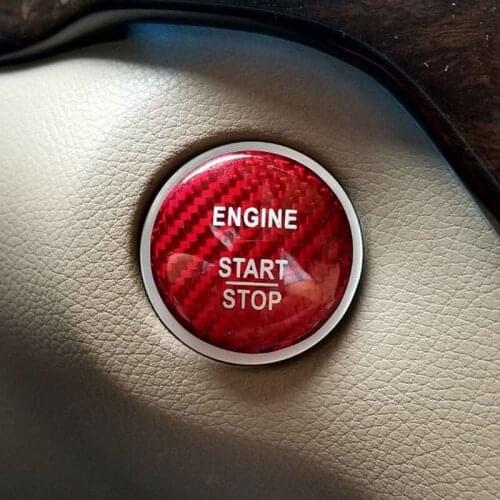 GLC GLA CLA ML GL Class W203 W176 W246 W205 Engine Start Button Carbon Fiber Sticker Car Styling