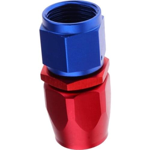 Universal AN-10 Swivel Aluminum Fuel Pump Air Line Hose End Blue And Red